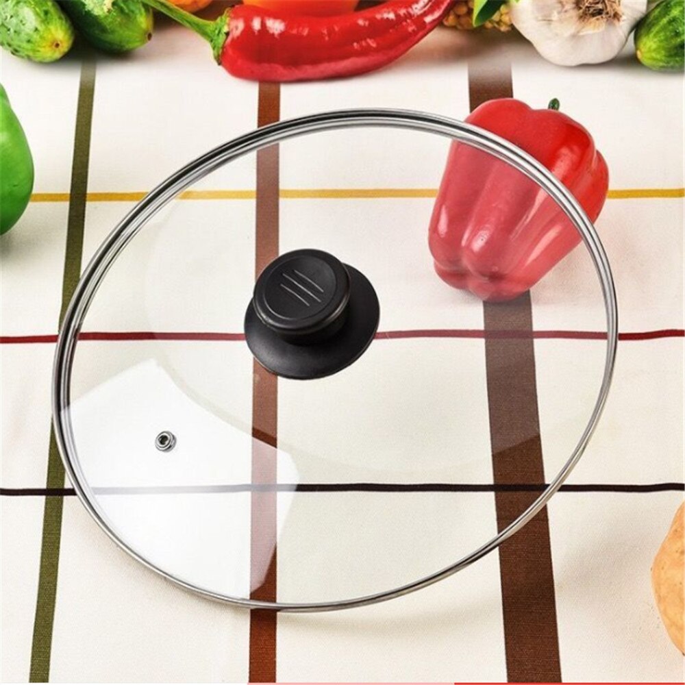 Le Sanbe Glasdeckel für Wok mit Dampfloch im Detail mit Edelstahlgriff