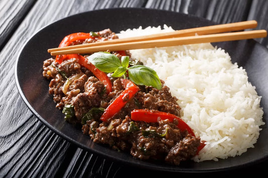 Pad Gra Prow: Thailändisches Rindfleisch mit Basilikum