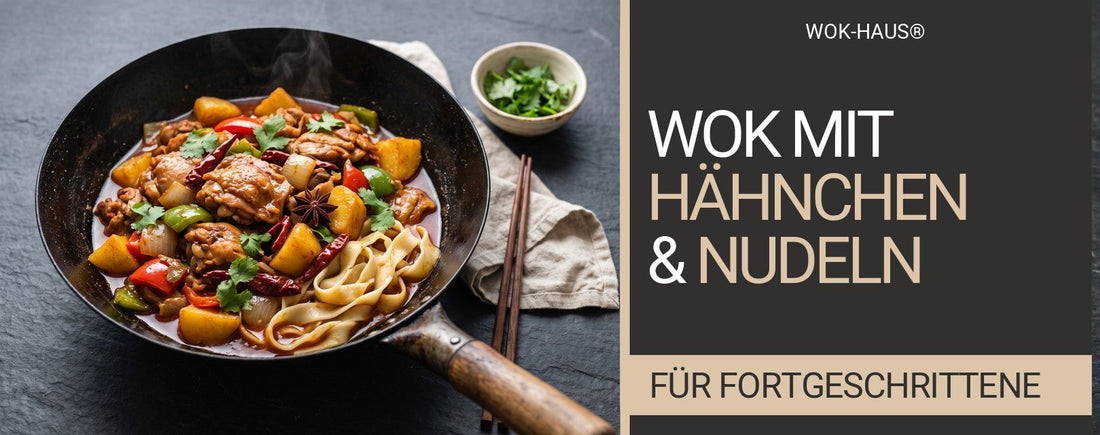 Hähnchen aus Xinjiang mit handgezogenen Nudeln (da pan ji)