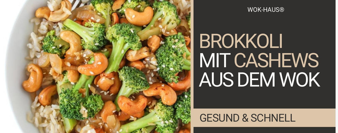 Brokkoli mit Cashewkernen und Tamari aus dem Wok