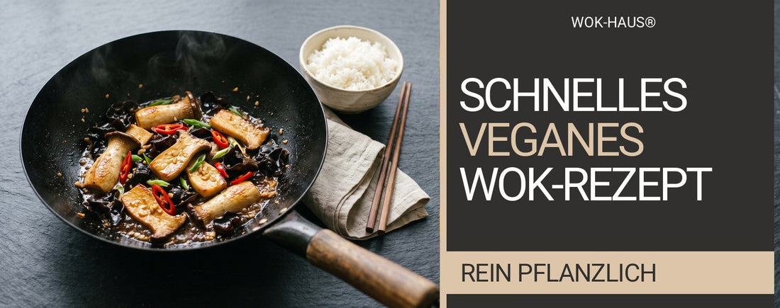 Kräuterseitlinge in Knoblauchsauce aus dem Wok