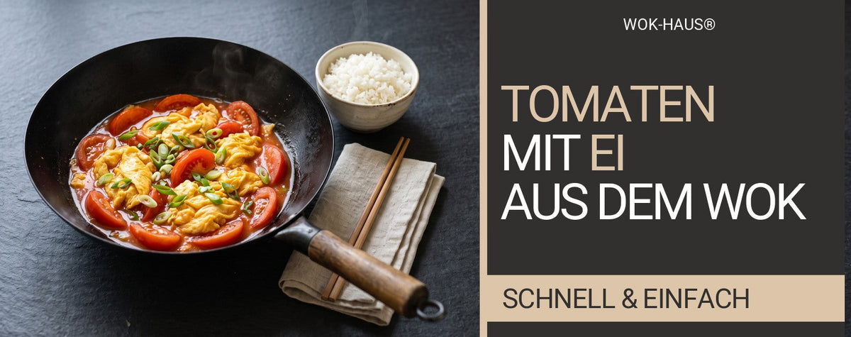 Tomaten mit Ei aus dem Wok (xihongshi chao jidan) Bild