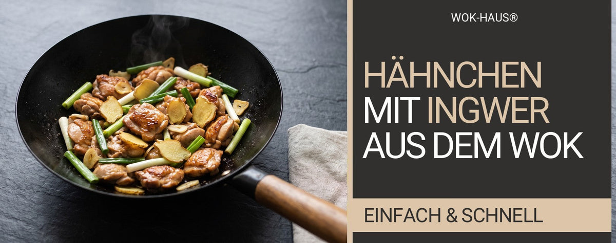 Hähnchen mit Ingwer und Sojasauce aus dem Wok Bild
