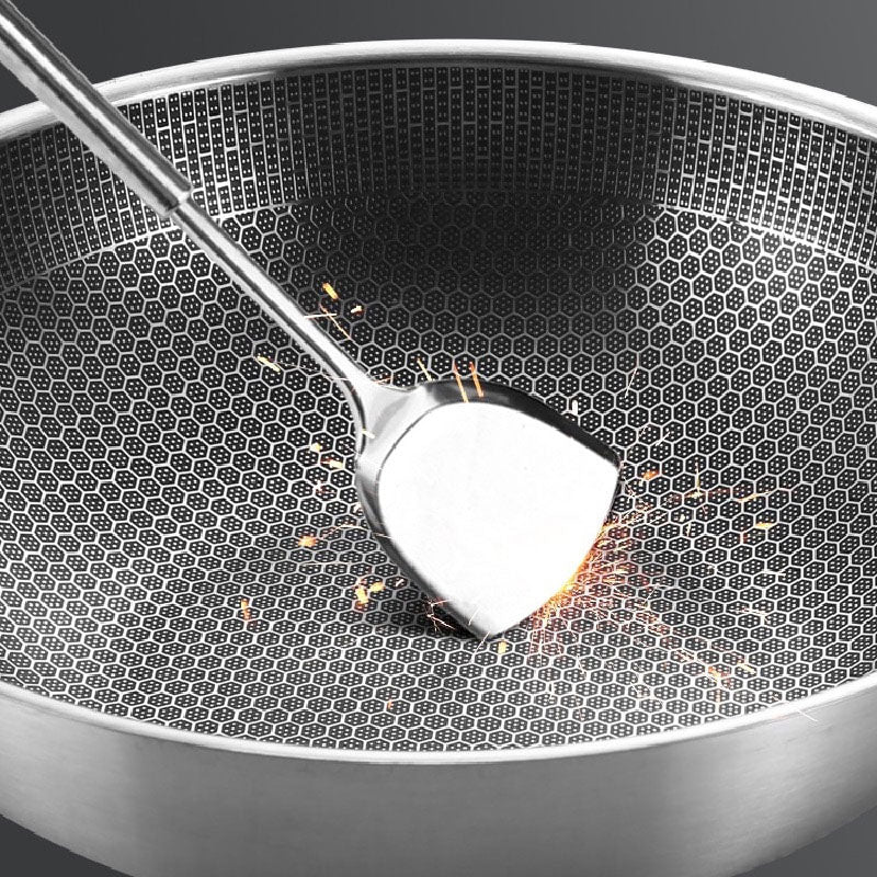 Le Dojuka Induktions-Wok ohne Beschichtung im Lieferumfang mit Zubehör