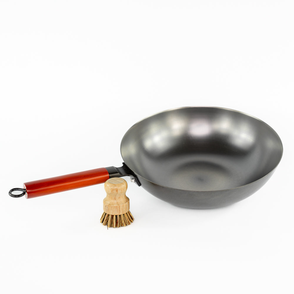 Le Sahami Karbonstahl Wok Set in der stilvollen Geschenkverpackung