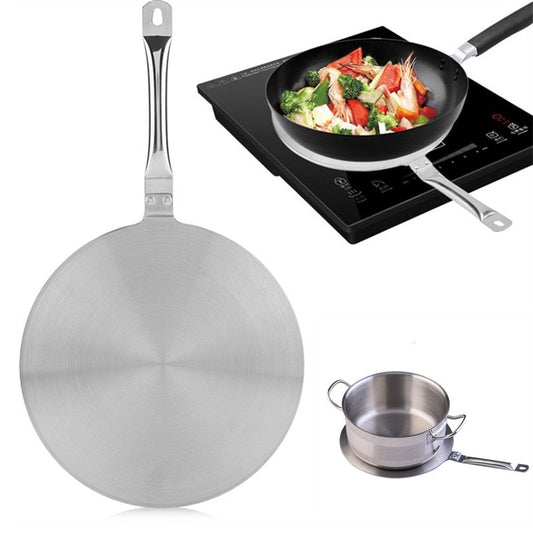 Le Norika Induktionsadapter für Wok aus Edelstahl in klassischer Vorderansicht