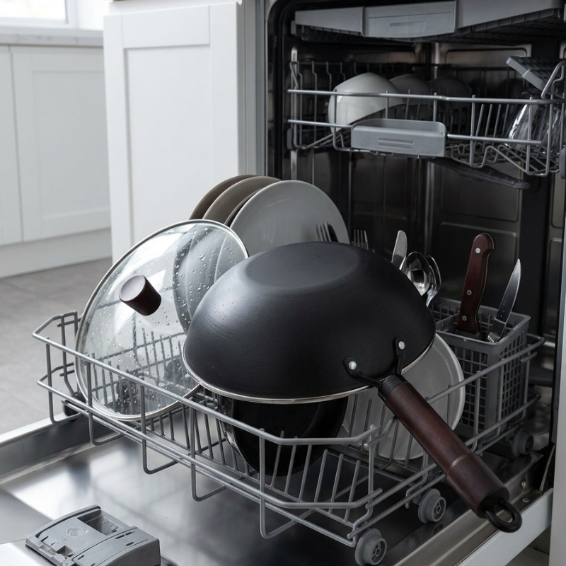 Le Ikari Eisen Wok Flacher Boden mit komplettem Zubehörset