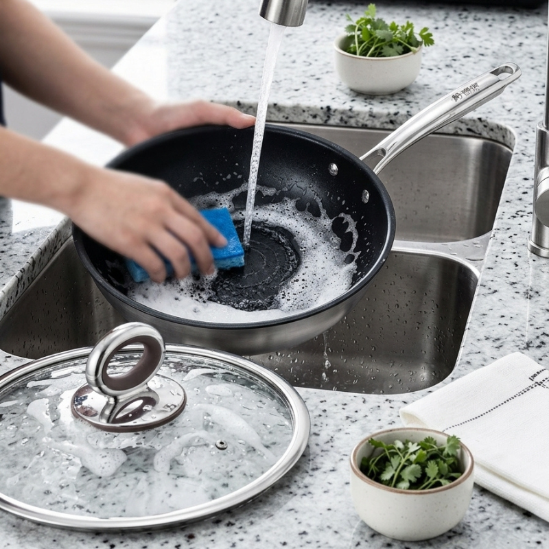 Le Tsumio Profi Wok Induktion auf Profiherd in der Restaurantküche