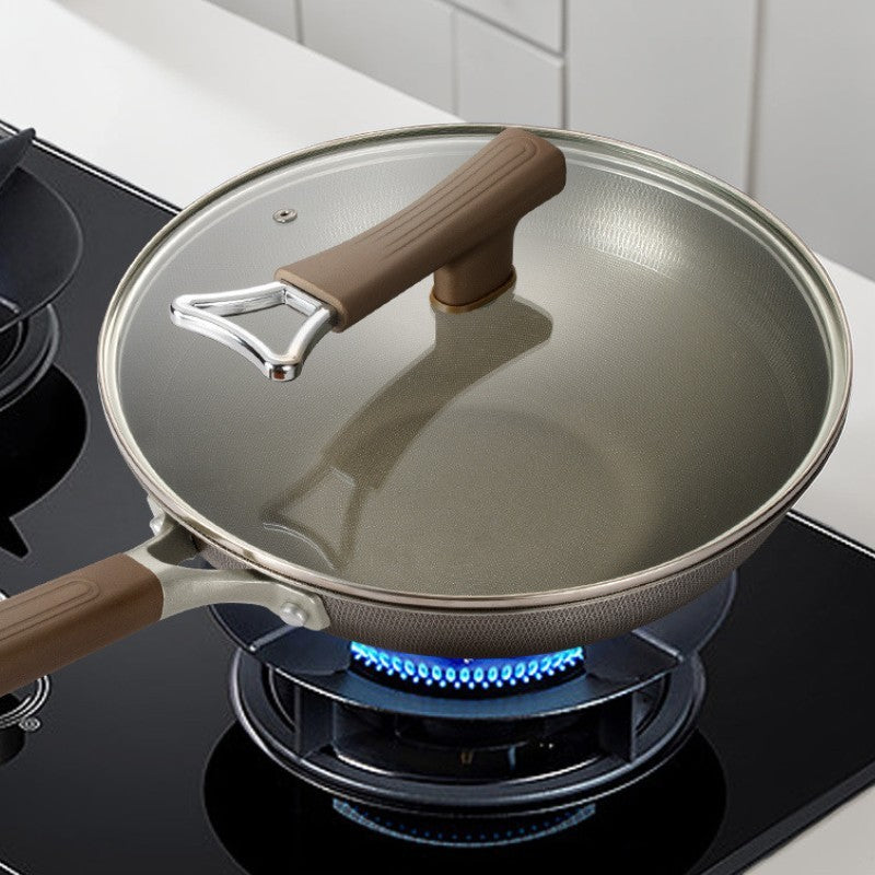 Le Hinoka Wok mit Deckel von oben fotografiert