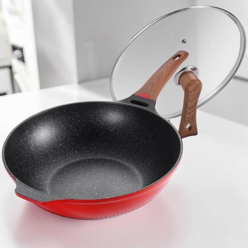 Le Murano Wok 32 cm beschichtet auf beim Anbraten