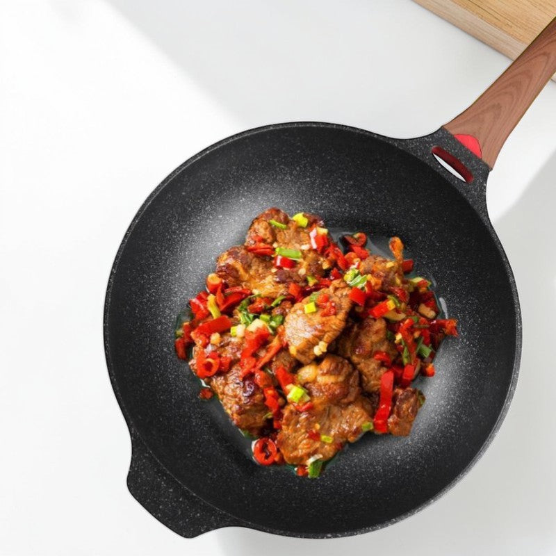 Le Murano Wok 32 cm beschichtet in stabiler Markenverpackung
