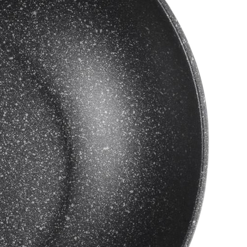 Le Murano Wok 32 cm beschichtet Innenansicht der glatten Beschichtung