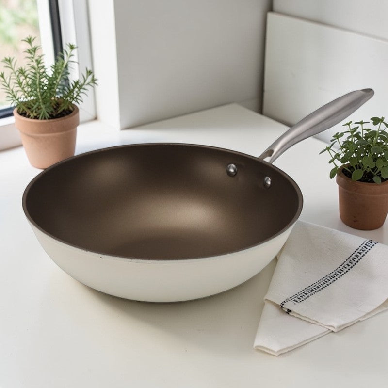 Le Yorano PFOA Free Wok mit komplettem Zubehör in der Originalverpackung