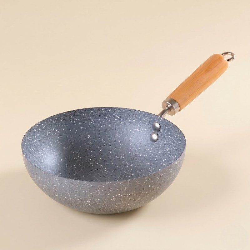 Le Sanome Mini Wok 20 cm Detail des hitzebeständigen Bakelit-Griffs