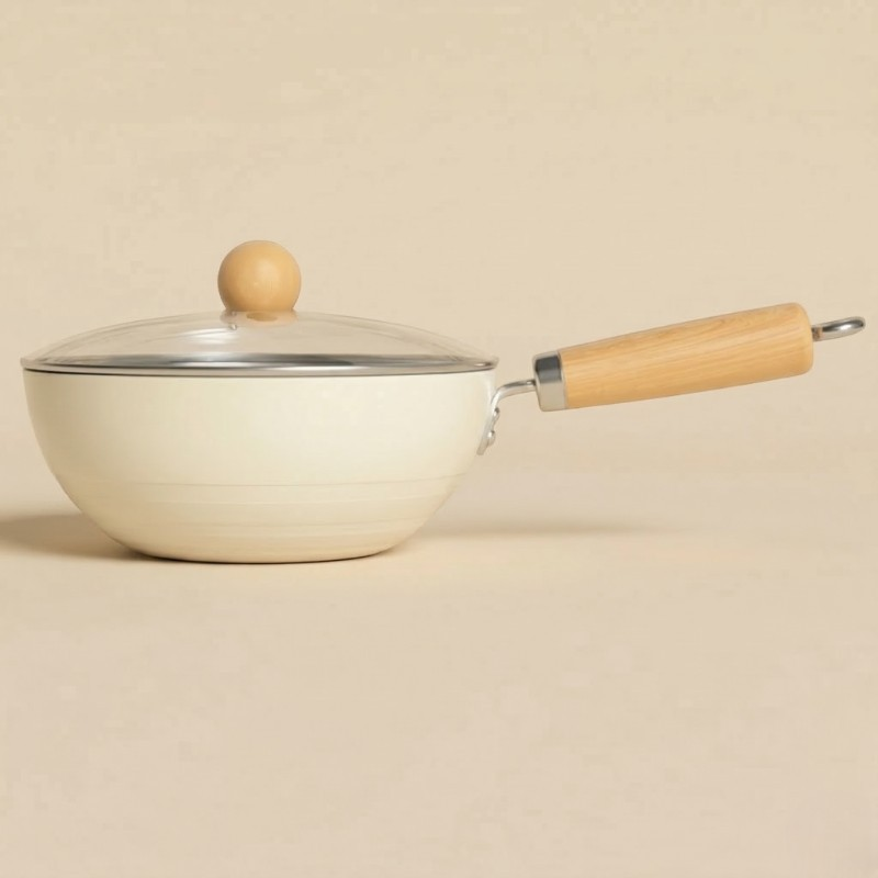 Le Tehana kleiner Induktions-Wok im Detail des magnetischen Bodens