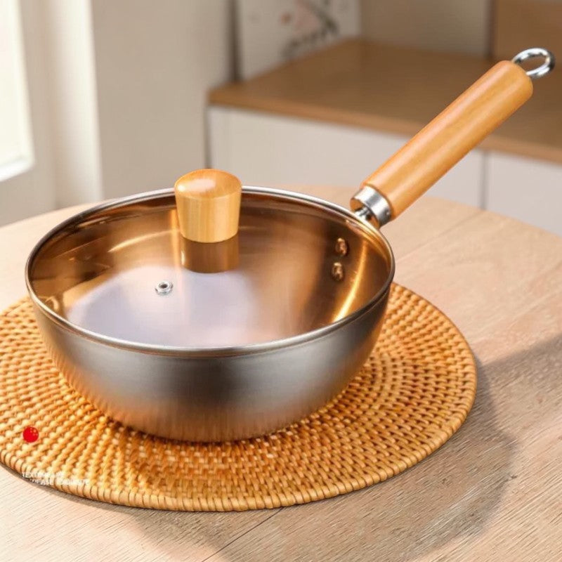 Le Nuriko Edelstahl Wok in Originalverpackung mit Deckel und Zubehör