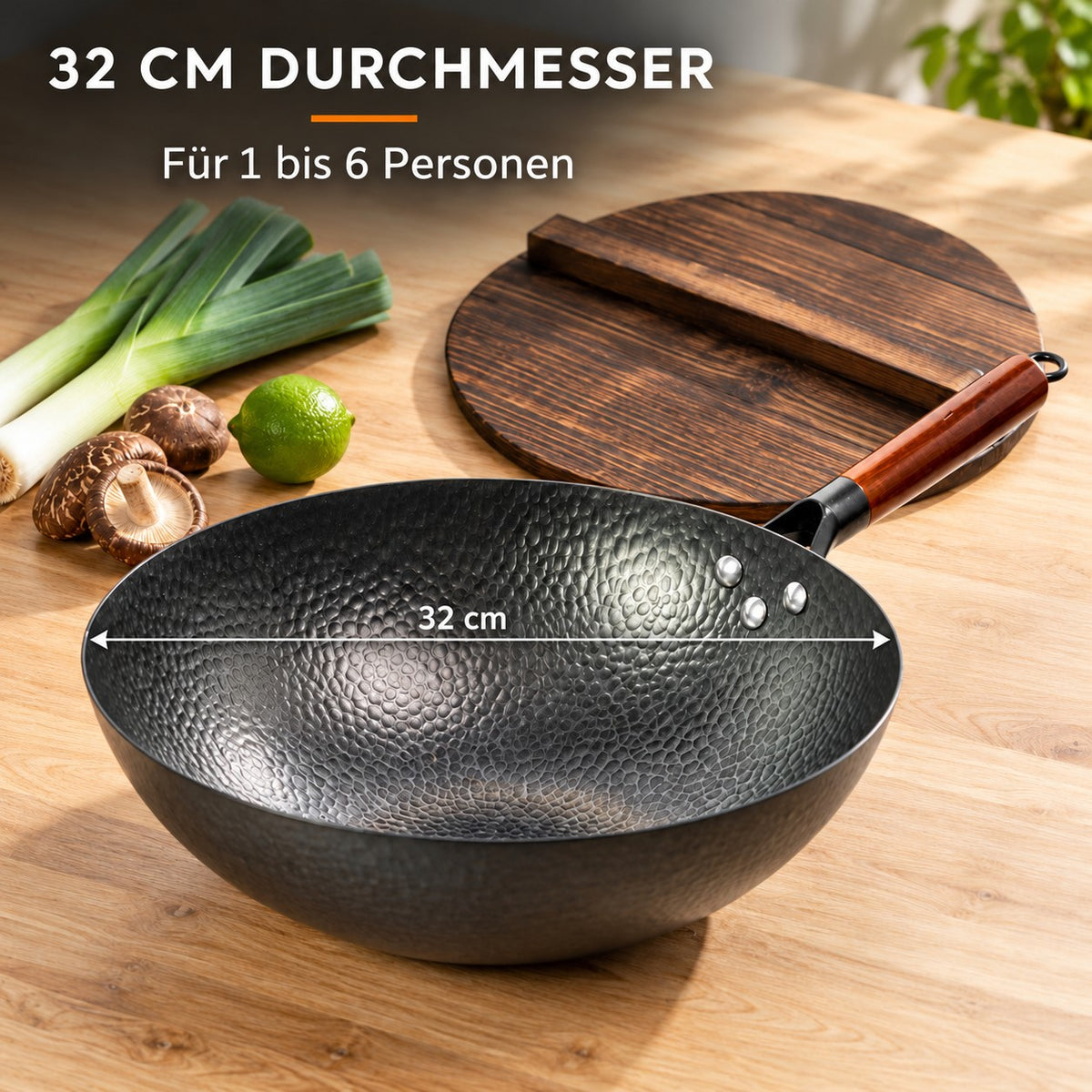 Le Bandai – Chinesischer Wok, 32 CM DURCHMESSER: Für 1 bis 6 Personen