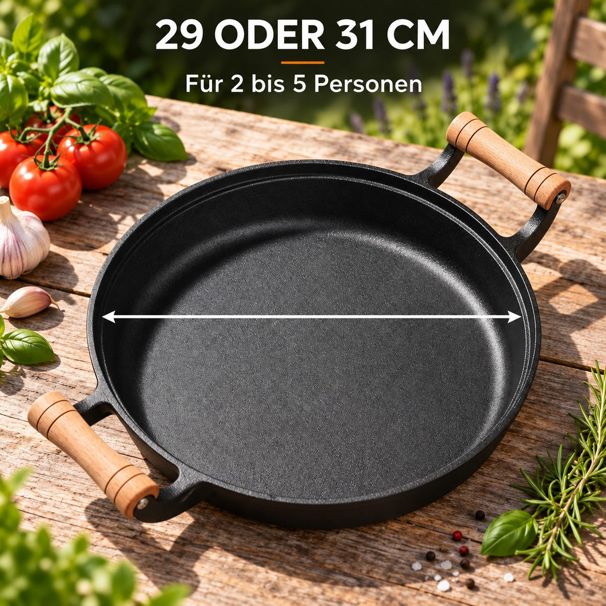 Le Gamaksan – Gusseisen Bbq Wok, 29 ODER 31 CM: Für 2 bis 5 Personen
