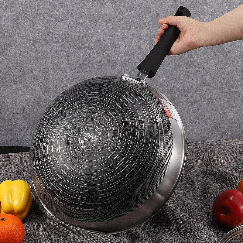 moderner Edelstahl-Wok