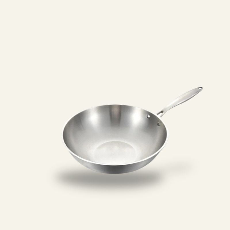 Le Kaimon Wok PFOA frei Detail der induktionstauglichen Bodenstruktur