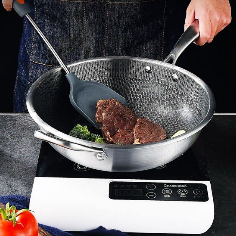 Le Kita Waben Wok Induktion mit Deckel und Zubehör im Lieferumfang