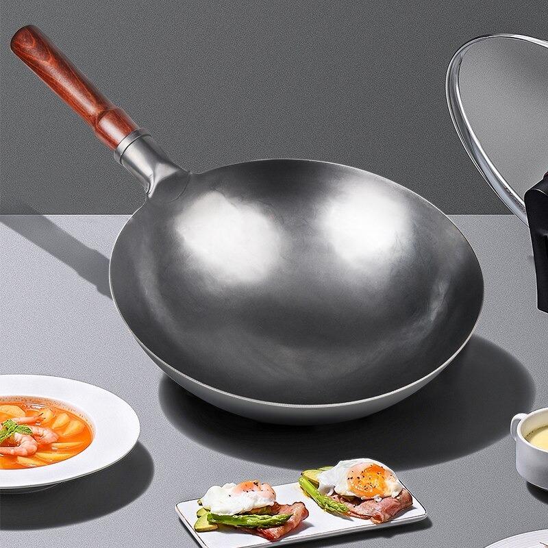Le Nasu Stahl-Wok geschmiedet mit Originalverpackung und Zubehör