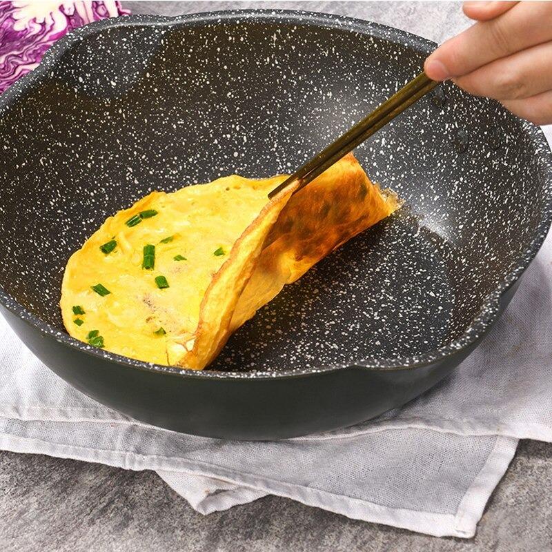 antihaftbeschichteter Wok für hausgemachtes Omelett
