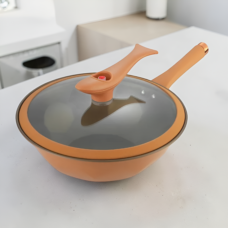 Le Mitano Aluminium Wok Induktion Detail der Antihaftbeschichtung