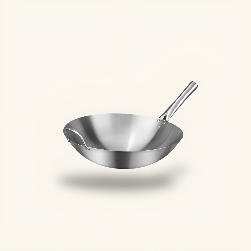 Le Asama Wok aus Carbonstahl für Gasbrenner in klassischer Vorderansicht