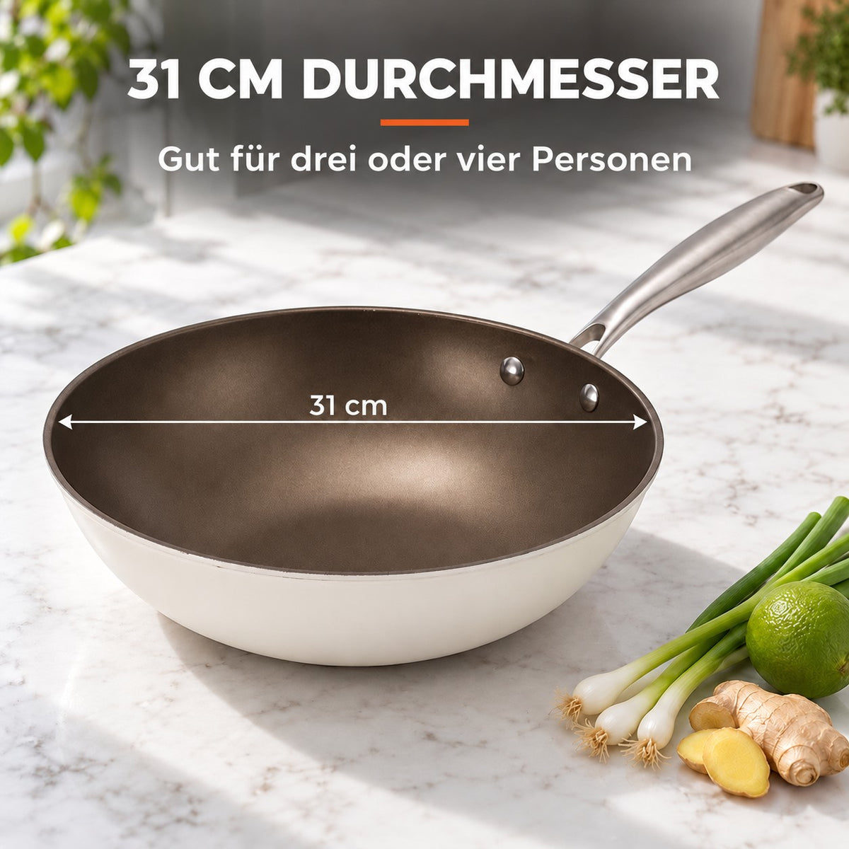 Le Yorano – PFOA Free Wok, 31 CM DURCHMESSER: Gut für drei oder vier Personen