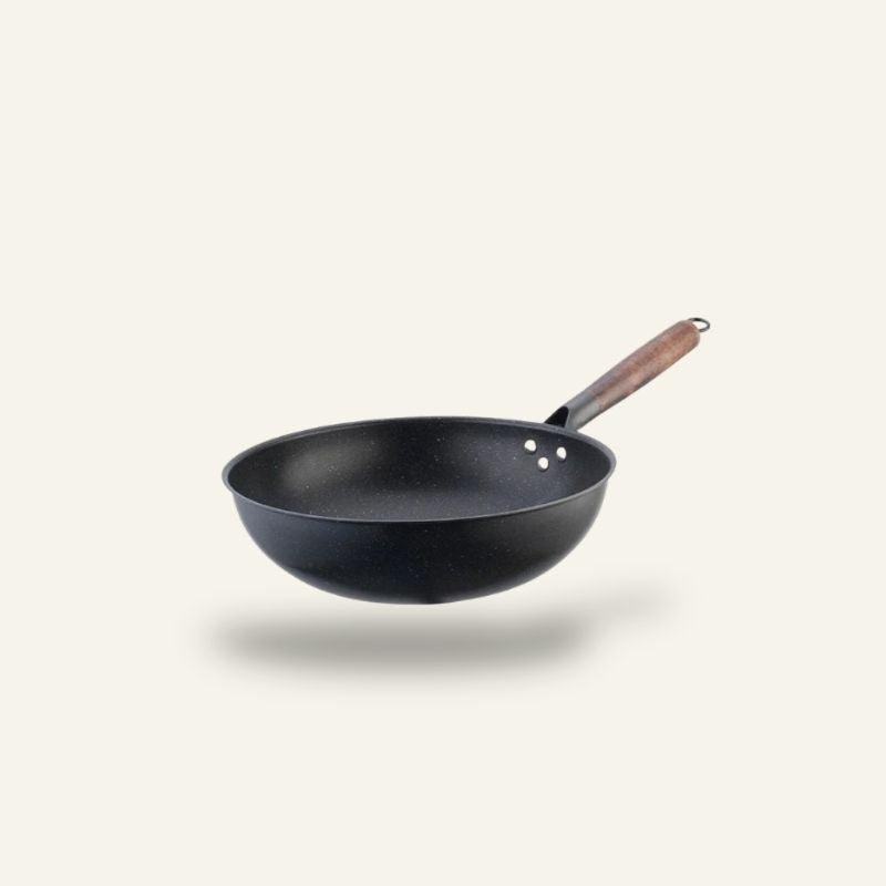 Le Kosanji Wok für Elektroherd in eleganter Vorderansicht präsentiert