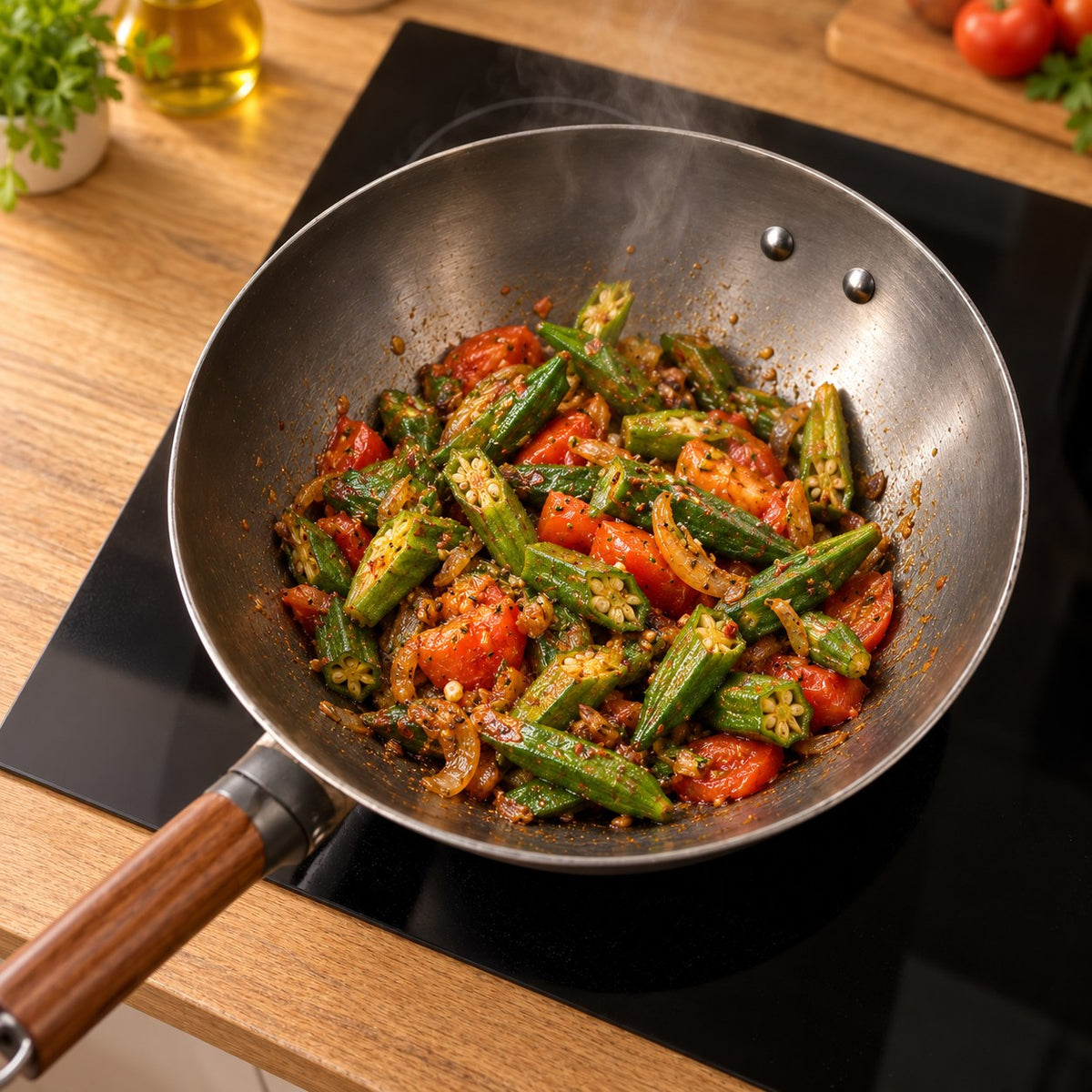 Le Shiretoko – Schmiedeeisen-Wok 32 Cm Bild