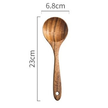 Le Sukano hitzebeständiger Wokwender aus Holz im Set mit Pfannenwender