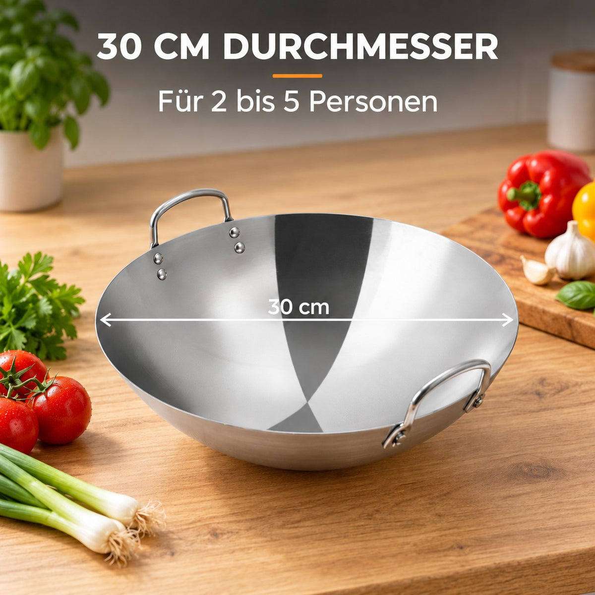 Le Hotaka – Wok 30 Cm, 30 CM DURCHMESSER: Für 2 bis 5 Personen