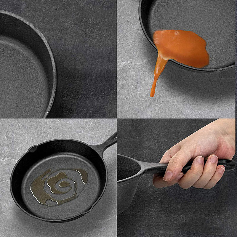 Le Kalda Mini Wok aus Gusseisen beim Braten auf dem Induktionsfeld