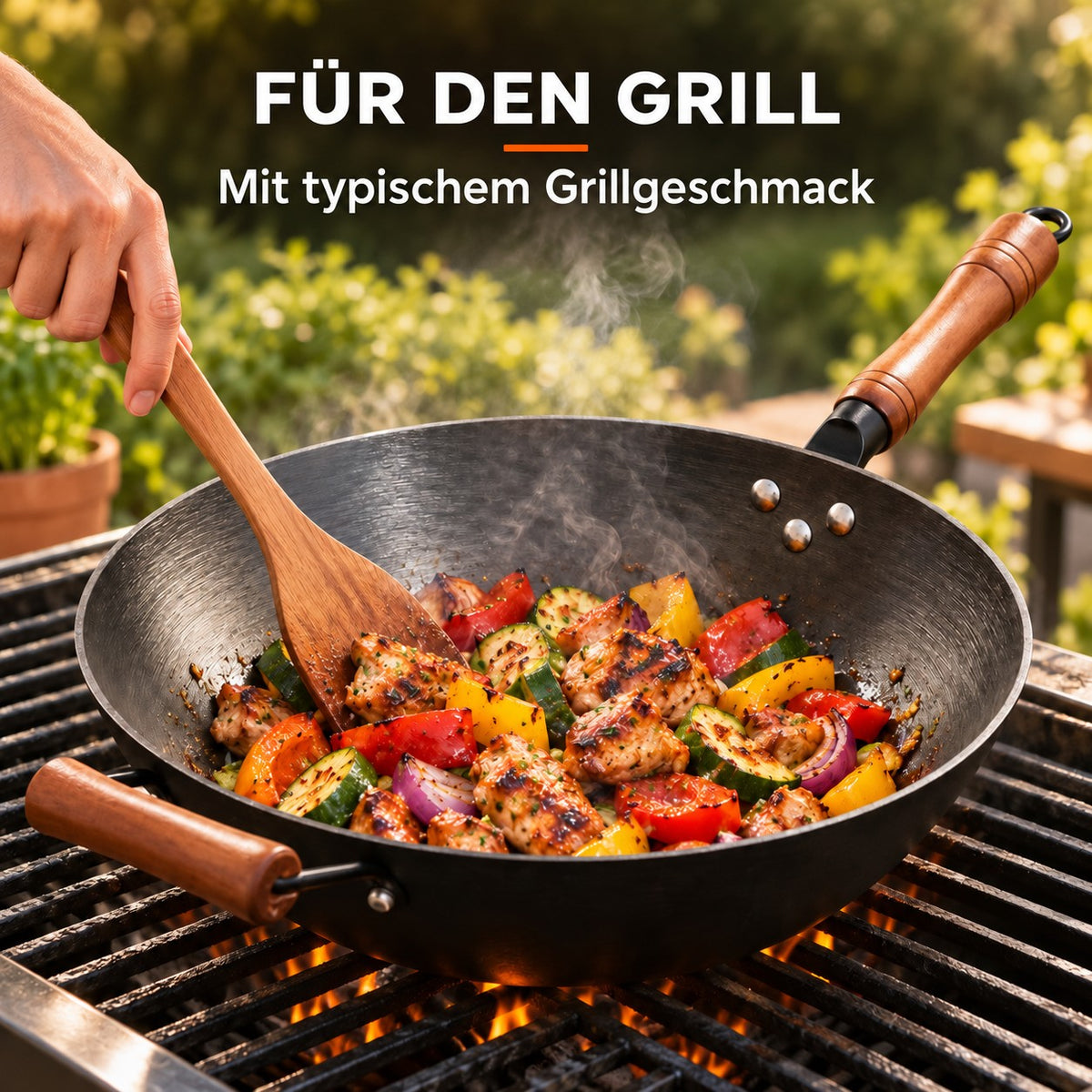 Le Namsan – Wok für Gasgrill, FÜR DEN GRILL: Mit typischem Grillgeschmack
