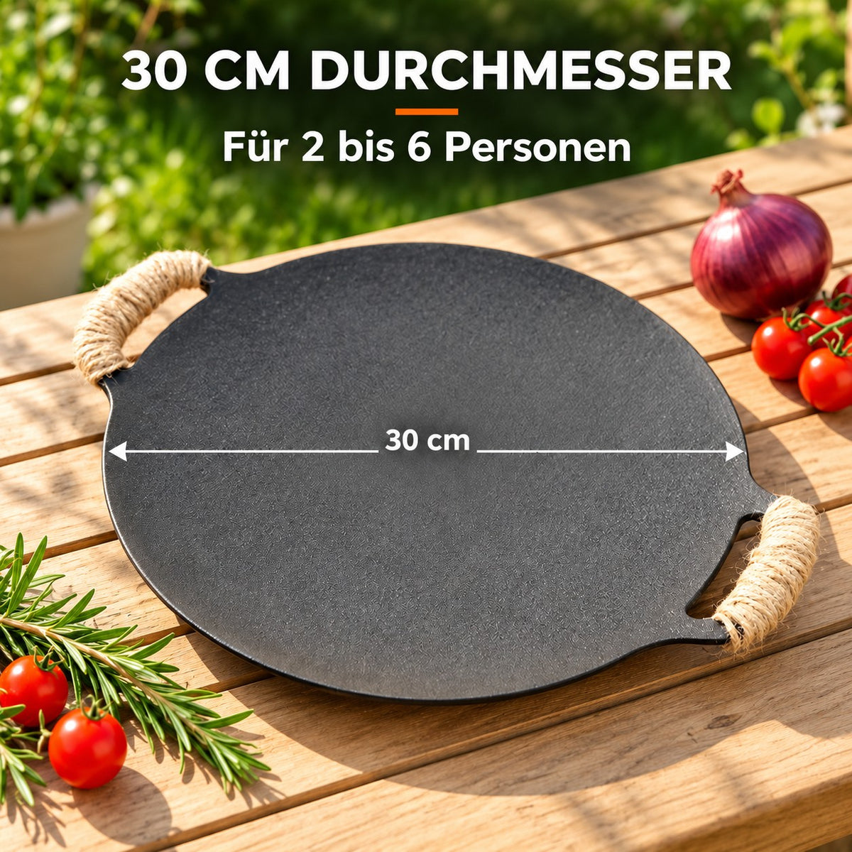 Le Jirisan – Wok für Offenes Feuer, 30 CM DURCHMESSER: Für 2 bis 6 Personen