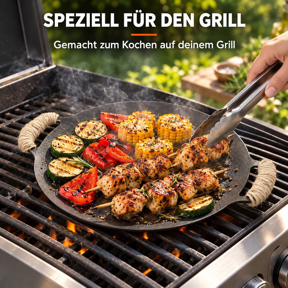Le Jirisan – Wok für Offenes Feuer, SPEZIELL FÜR DEN GRILL: Gemacht zum Kochen auf deinem Grill