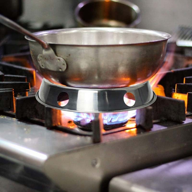 Le Kanori Wok Gas Ring Detailaufnahme der stabilen Materialverarbeitung
