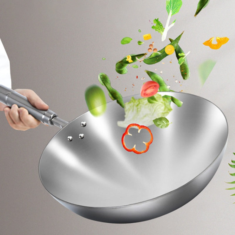 Le Pankaji Edelstahl-Wok mit Zubehör in der Originalverpackung
