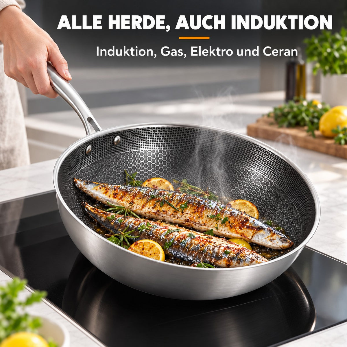 Le Dojuka – Wok ohne Beschichtung Induktion, ALLE HERDE, AUCH INDUKTION: Induktion, Gas, Elektro und Ceran