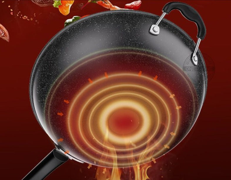 Le Lanska Wok Beschichtet Induktion seitlich mit hitzebeständigem Bakelitgriff